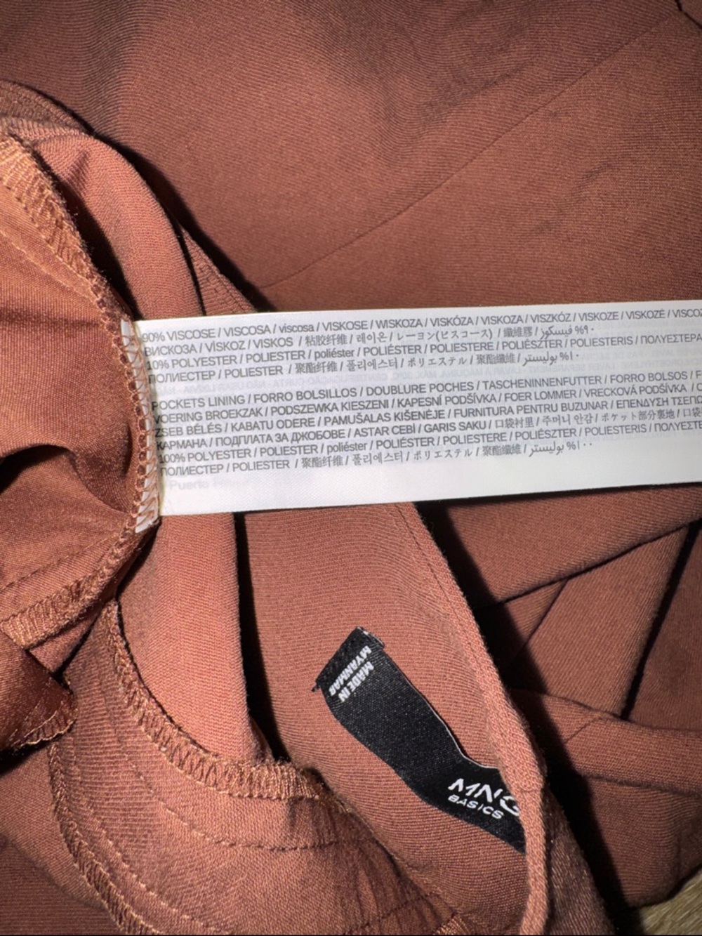 Mango Brown High Rise Belted Pleated Trouser Shorts Brown Size 4 - Picture 9 of 9